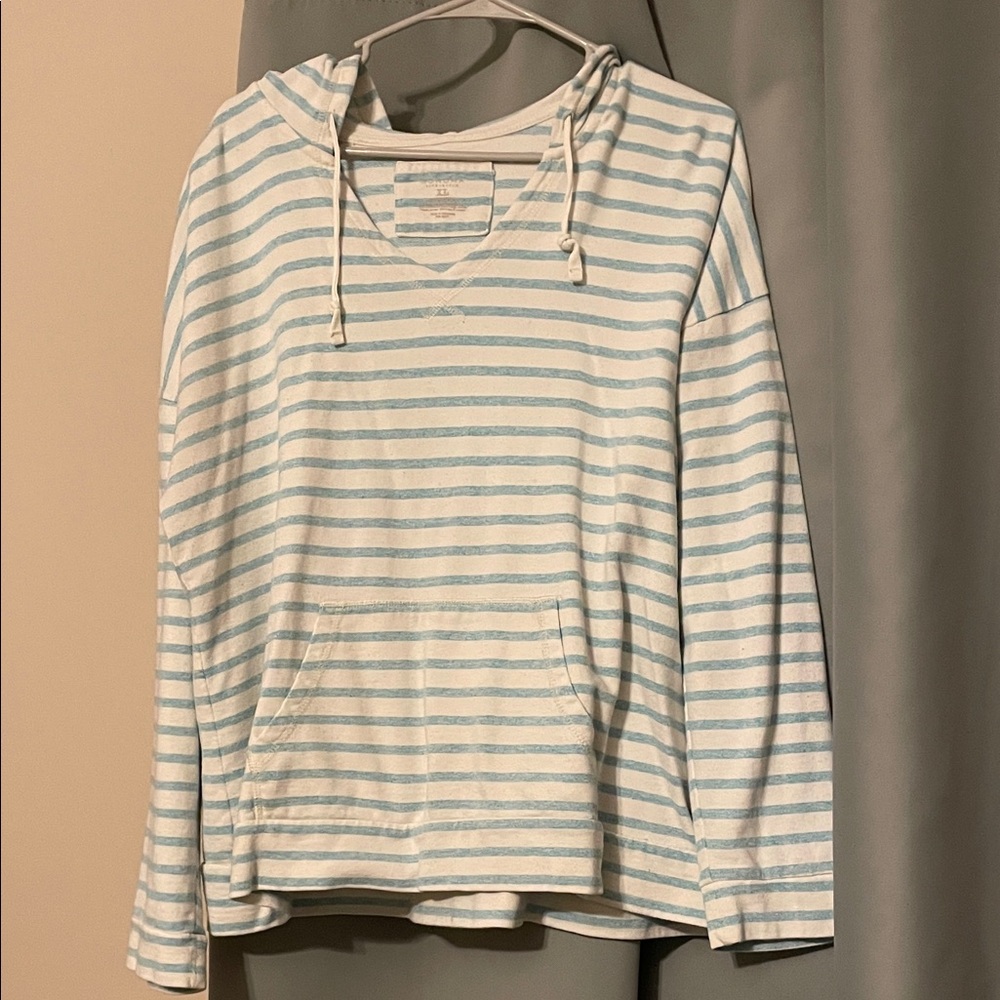Sonoma Blue and White Striped Top